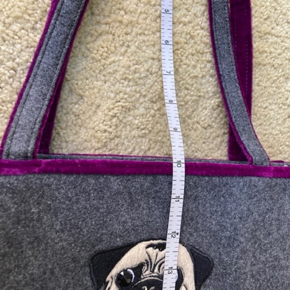 Lulu Guinness London "It's a Dogs Life"' Pug Tote Bag - Picture 15 of 16